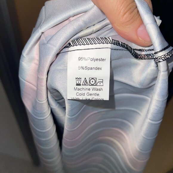 Dalia MacPhee Womens Skirt Dress Size Large Black Knit Accordian Floral New - Picture 5 of 9